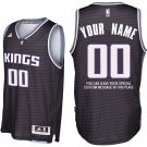 2017 Mens Sacramento Kings Alternate Black Custom Stitched Jersey