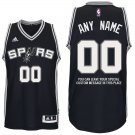 2017 Mens San Antonio Spurs Road Black Custom Stitched Jersey