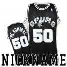 David Robinson Spurs Nickname Black The Admiral Stitched Jersey
