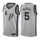 San Antonio Spurs Dejounte Murray #5 Silver Statement Stitched Jersey