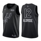 2018 All-Star San Antonio Spurs LaMarcus Aldridge #12 Black Jersey