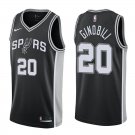 San Antonio Spurs Manu Ginobili #20 Black Icon Stitched Jersey