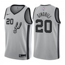 San Antonio Spurs Manu Ginobili #20 Silver Statement Stitched Jersey