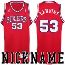 Sixers #53 Darryl Dawkins HWC Red Stitched Jersey