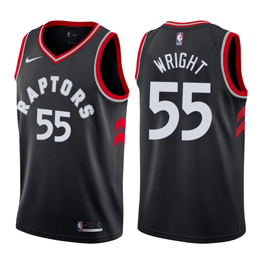 Toronto Raptors Delon Wright #55 Black Statement Stitched Jersey