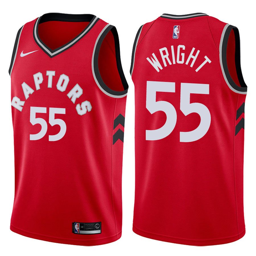 Toronto Raptors Delon Wright #55 Red Icon Stitched Jersey