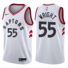 Toronto Raptors Delon Wright #55 White Stitched Jersey