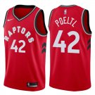 Toronto Raptors Jakob Poeltl #42 Red Icon Stitched Jersey