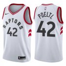 Toronto Raptors Jakob Poeltl #42 White Stitched Jersey
