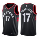 Toronto Raptors Jonas Valanciunas #17 Black Statement Stitched Jersey