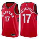 Toronto Raptors Jonas Valanciunas #17 Red Icon Stitched Jersey