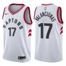 Toronto Raptors Jonas Valanciunas #17 White Stitched Jersey