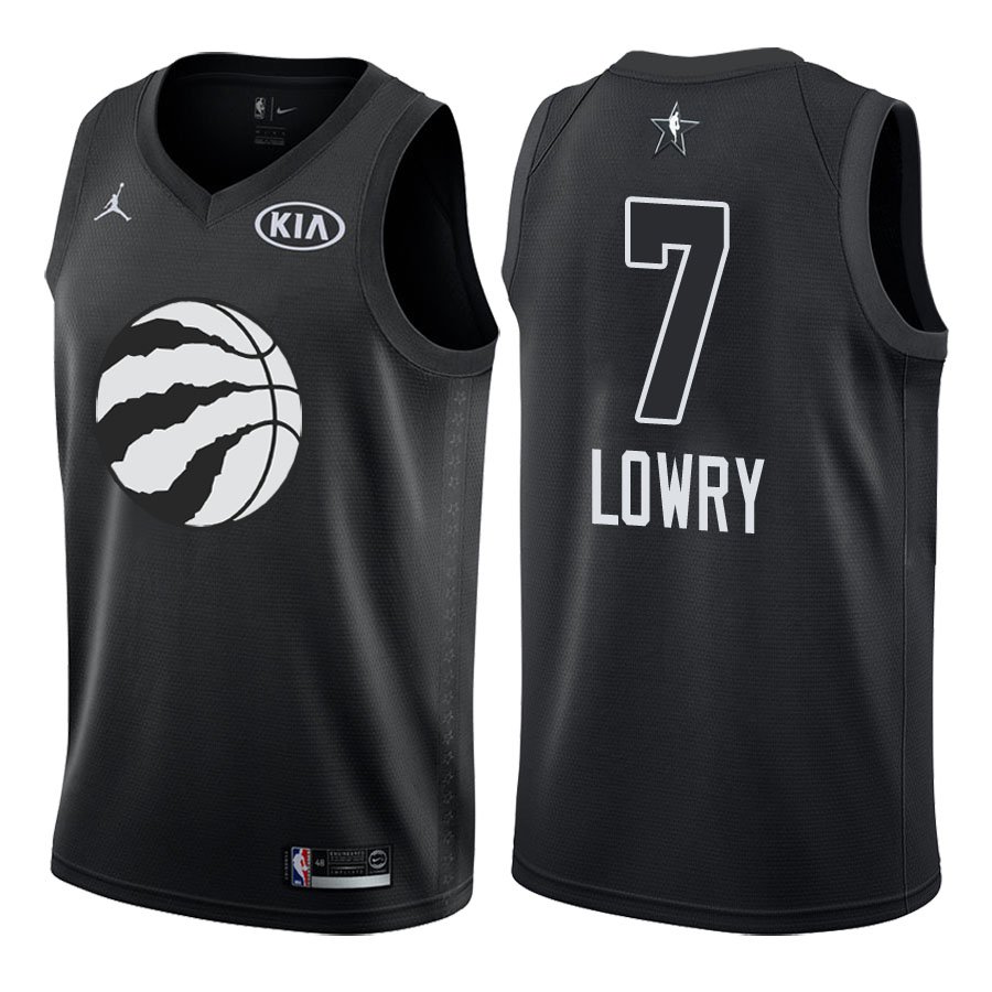 2018 All-Star Toronto Raptors Kyle Lowry #7 Black Stitched Jersey