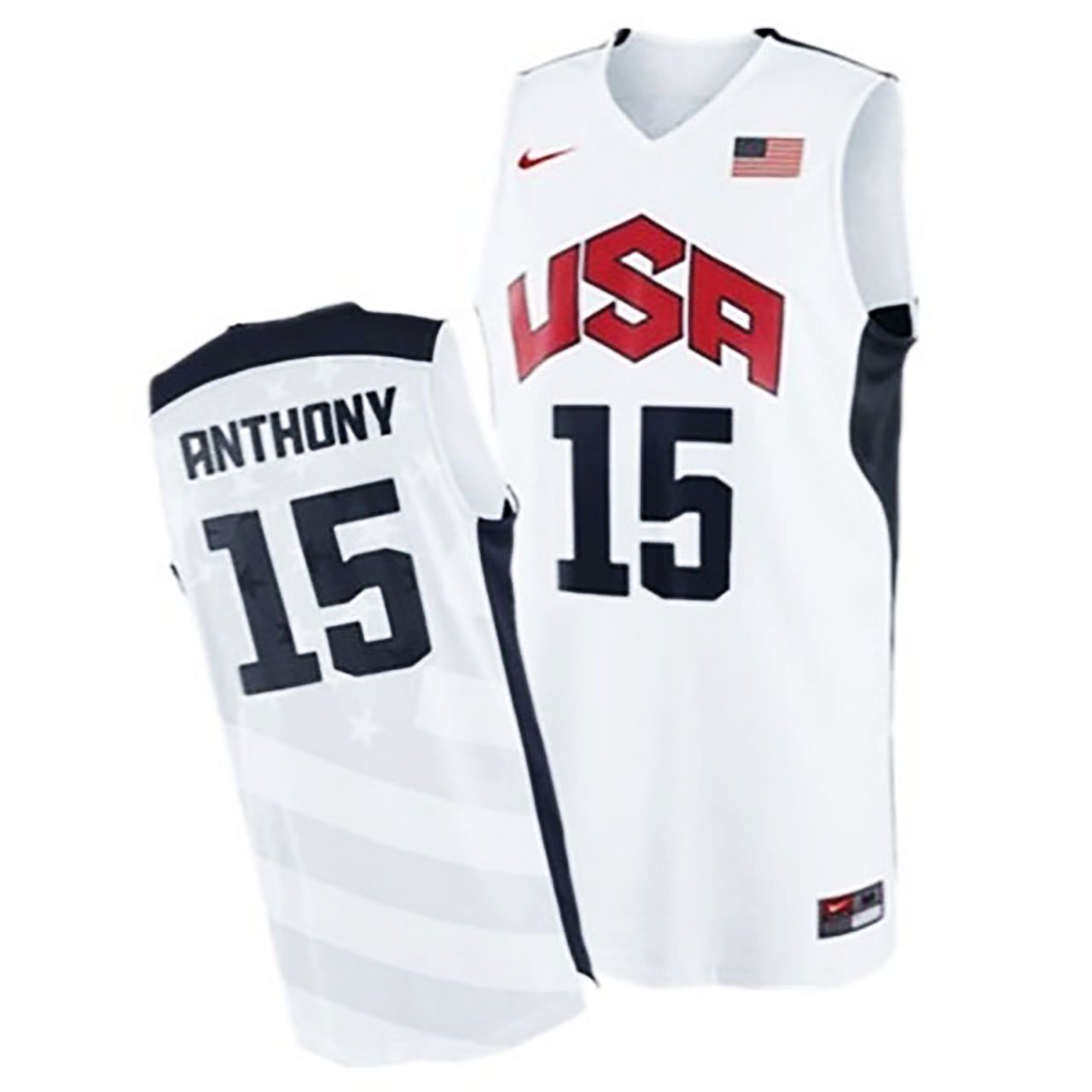 Carmelo Anthony 2012 USA Dream Team 15 White Stitched Jersey