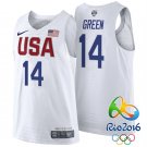 Draymond Green USA Team #14 Rio Olympics White Authentic Jersey