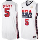 Kevin Durant USA 1992 Dream Team #5 White Stitched Jersey