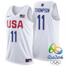Klay Thompson USA Team #11 Rio Olympics White Stitched Jersey