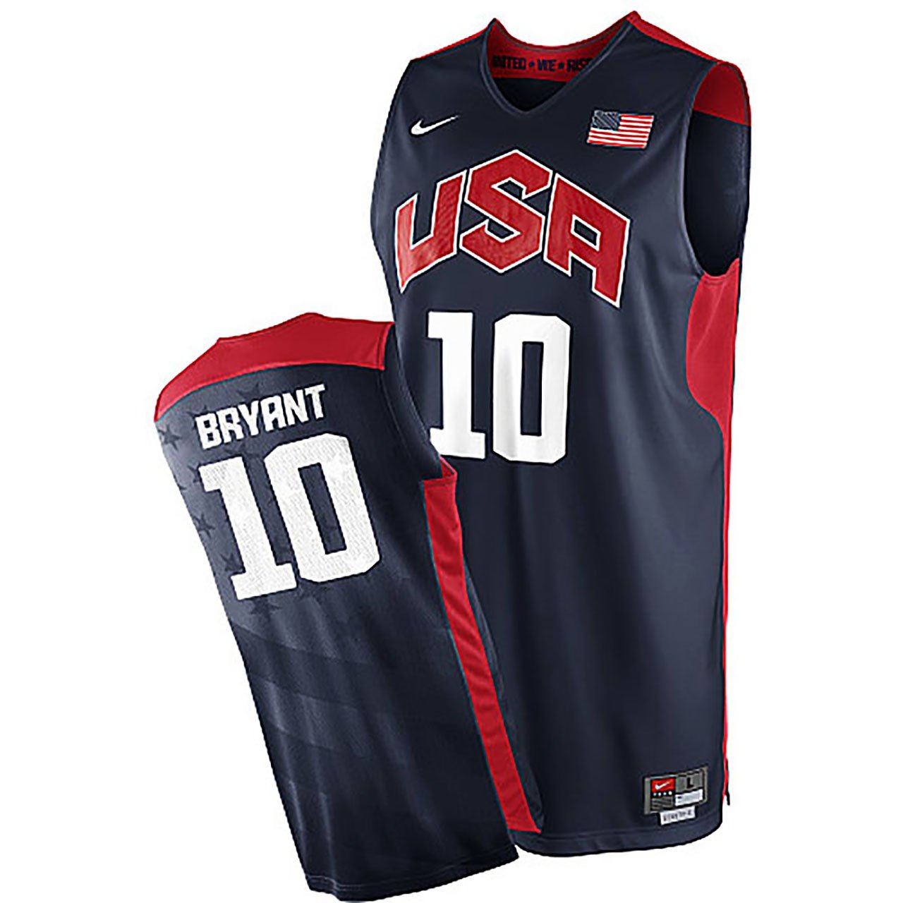2012 Olympics Kobe Bryant #10 USA Team Away Navy Stitched Jersey