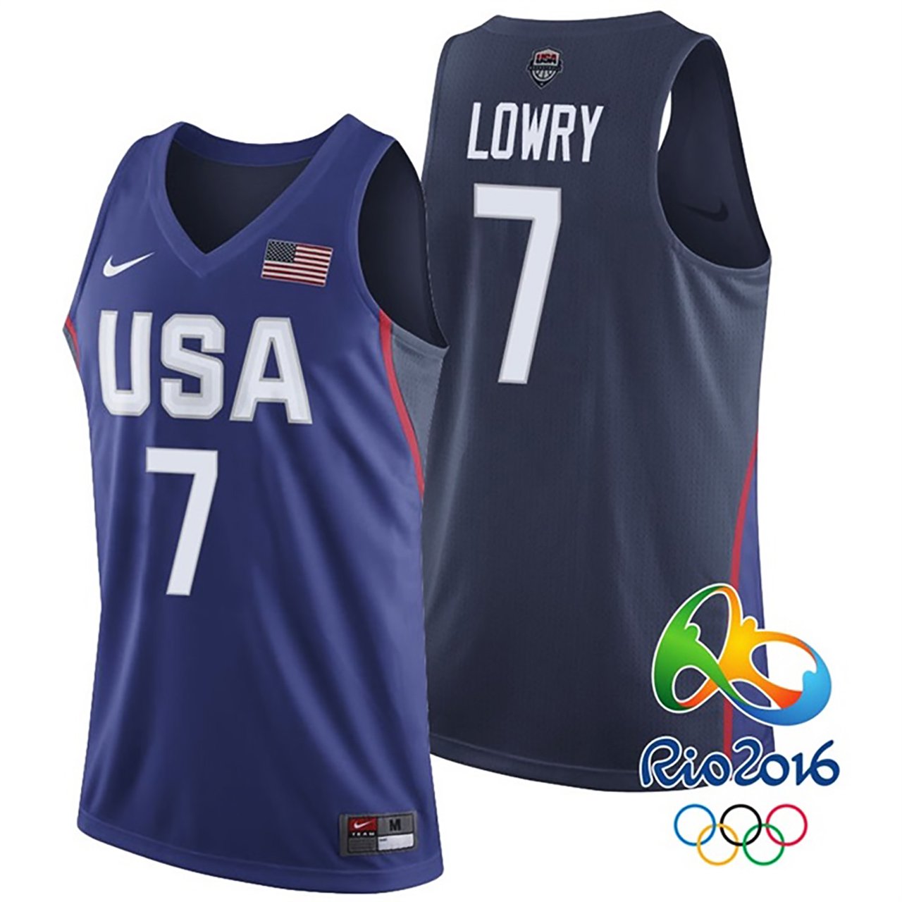 Kyle Lowry USA Team #7 Rio Olympics Navy Stitched Jersey