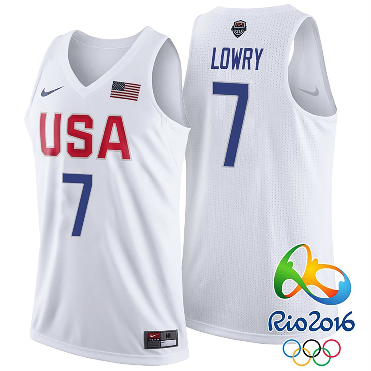 Kyle Lowry USA Team #7 Rio Olympics White Stitched Jersey