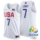 Kyle Lowry USA Team #7 Rio Olympics White Stitched Jersey
