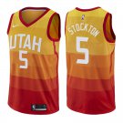 Utah Jazz David Stockton #5 Gold City Edition Stitched Jersey