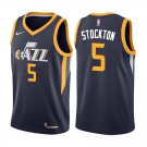 Utah Jazz David Stockton #5 Navy Icon Edition Stitched Jersey