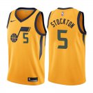 Utah Jazz David Stockton #5 Yellow Statement Edition Stitched Jersey