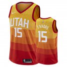 Utah Jazz Derrick Favors #15 Gold City Stitched Jersey