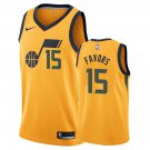 Utah Jazz Derrick Favors #15 Yellow Statement Stitched Jersey