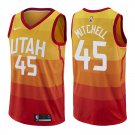 Utah Jazz Donovan Mitchell #45 Gold City Edition Stitched Jersey