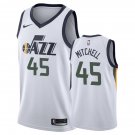 Utah Jazz Donovan Mitchell #45 White Stitched Jersey