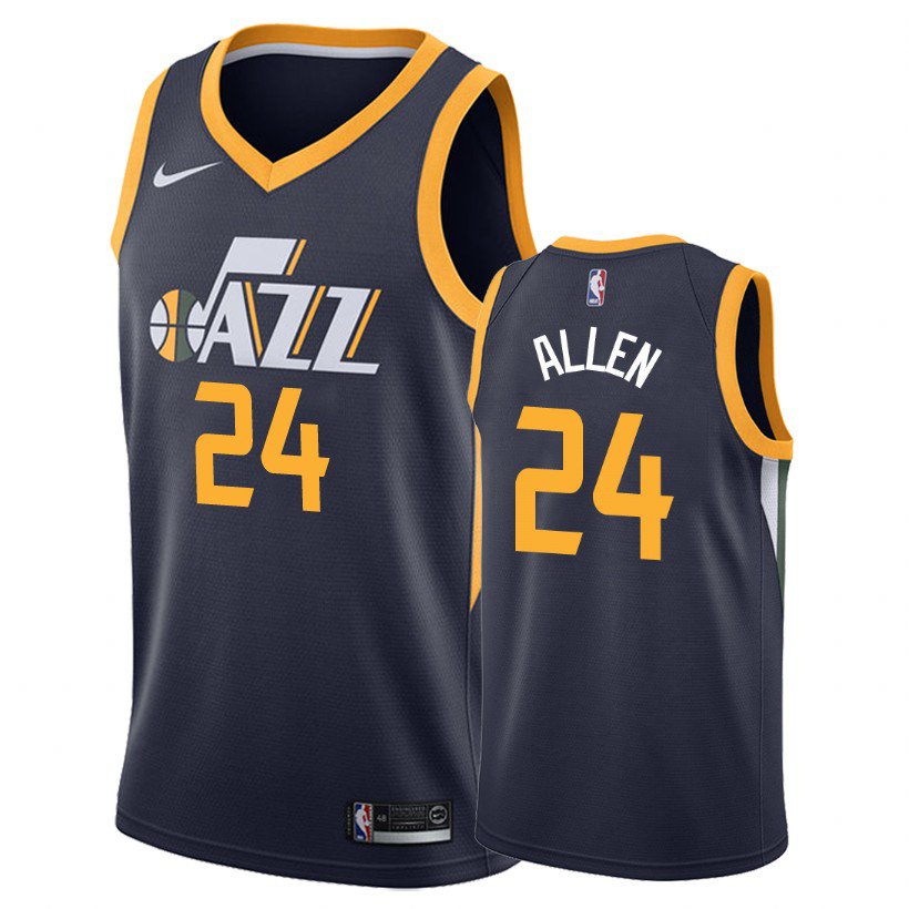 Utah Jazz Grayson Allen #24 Navy Icon Stitched Jersey