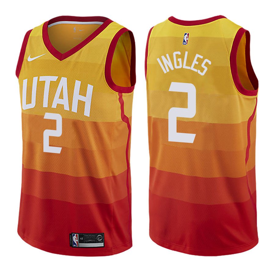 Utah Jazz Joe Ingles #2 Gold City Edition Stitched Jersey