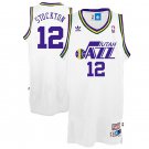 John Stockton Utah Jazz #12 Throwback White Stitched Jersey
