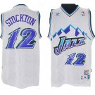 John Stockton Utah Jazz #12 White Mountains Stitched Jersey