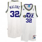 Karl Malone Jazz #32 White HWC Throwback Stitched Jersey