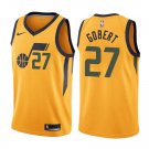 Utah Jazz Rudy Gobert #27 Yellow Statement Stitched Jersey