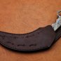 Handmade damascus hunting karambit knife Double edge (comes with sheath)