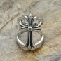 S925 Sterling Silver punk style hollowed crosses, men's and women's rings,Chrome Hearts style