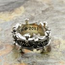 925 Sterling Silver punk cross snake ring,men's and women's couple ring,Chrome Hearts series