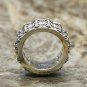 S925 Sterling Silver punk fashion ring, double row cross finger Chrome Hearts Double Pete Punk Ring