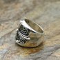 S925 Sterling Silver Chrome Hearts punk fashion ring, classic oval cross ring.