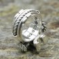S925 Sterling Silver rock personality domineering skull pin punk fashion ring, Chrome Hearts ring