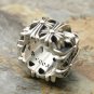S925 Sterling Silver rock, punk, fashion ring, chrome hearts square cemetery ring