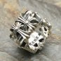 S925 Sterling Silver rock, punk, fashion ring, chrome hearts square cemetery ring