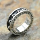 Chrome Hearts S925 Sterling Silver Cross flower ring,Retro cross fashion personality lovers ring