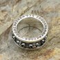 Chrome Hearts S925 Sterling Silver Cross flowers can turn rings, men and women, rock ring