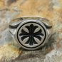 Chrome Hearts S925 Sterling Silver Retro creative cross army flower ring, , retro rock rings.