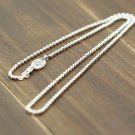 Chrome Hearts Necklace S925 Sterling Silver Beads, crosses, rock Necklace 3 mm diameter